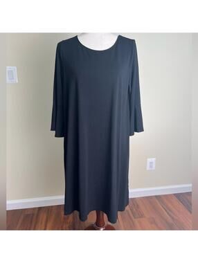 Lilly Pulitzer Black Bell Sleeve Shift Dress XL